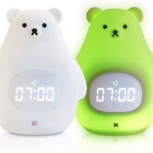 LUVION® Beer Slaaptrainer - Kinderwekker - Slaapwekker - Met nachtlamp functie en wekker timer - Slaaphulp voor kinderen vanaf de peuter leeftijd - Ook leuk als nachtlampje voor baby's